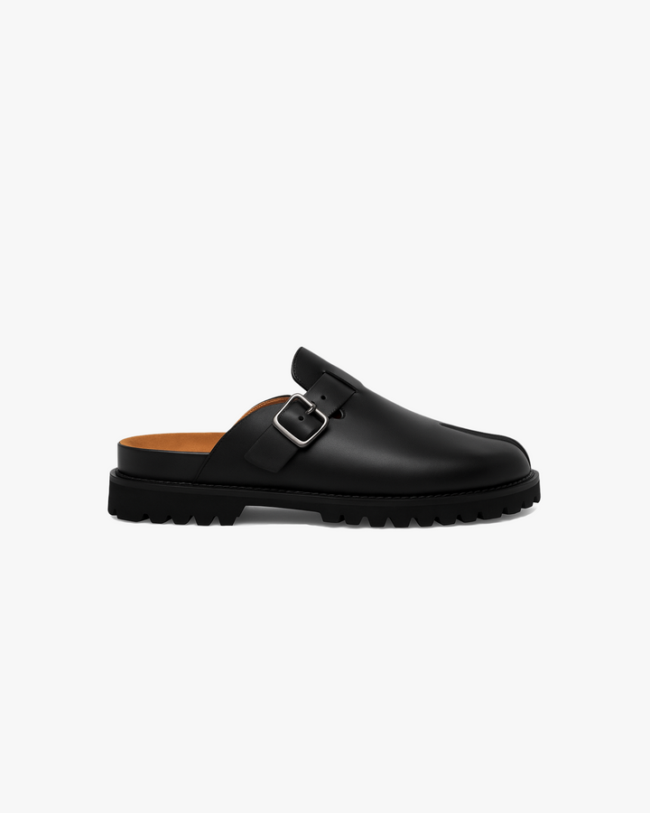 Algo Split-Toe Leather Mule Clogs