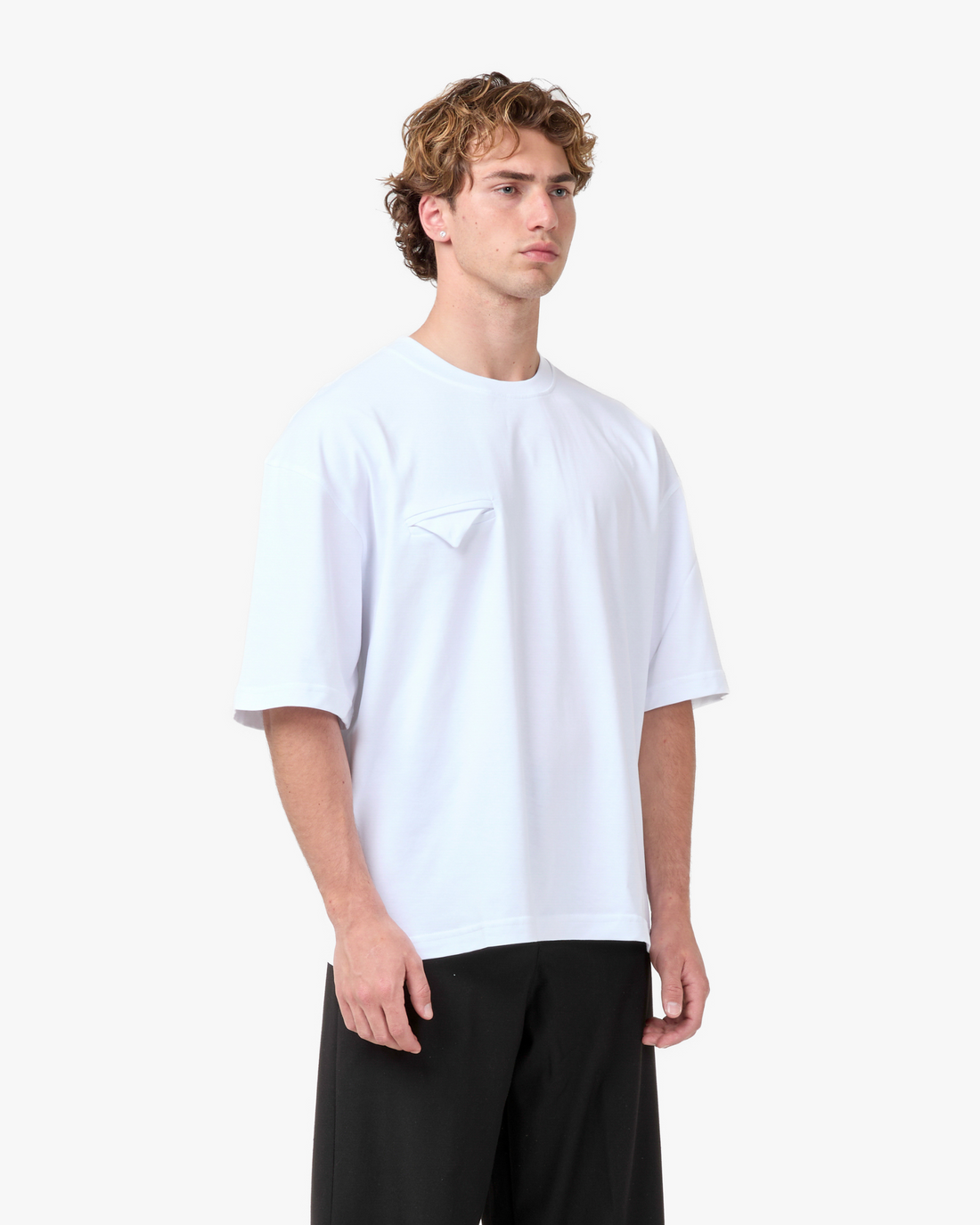 Boxy Tee with Folded Pocket