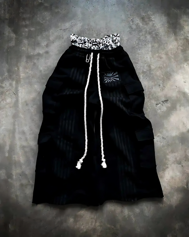 Multi-Stripe Oversized Utility Cargo Pants