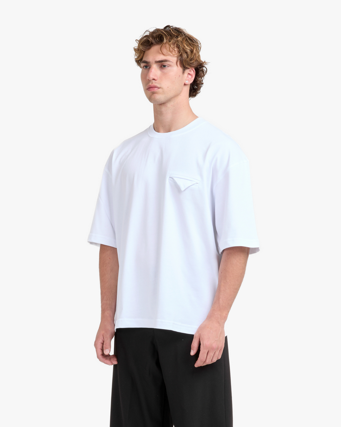 Boxy Tee with Folded Pocket