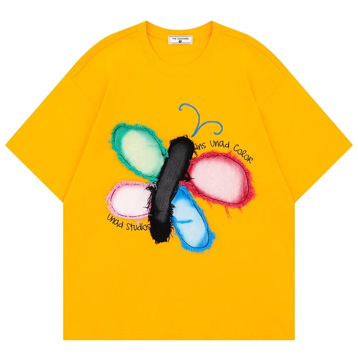 Men’s Oversized Hip Hop Butterfly Graphic Tee