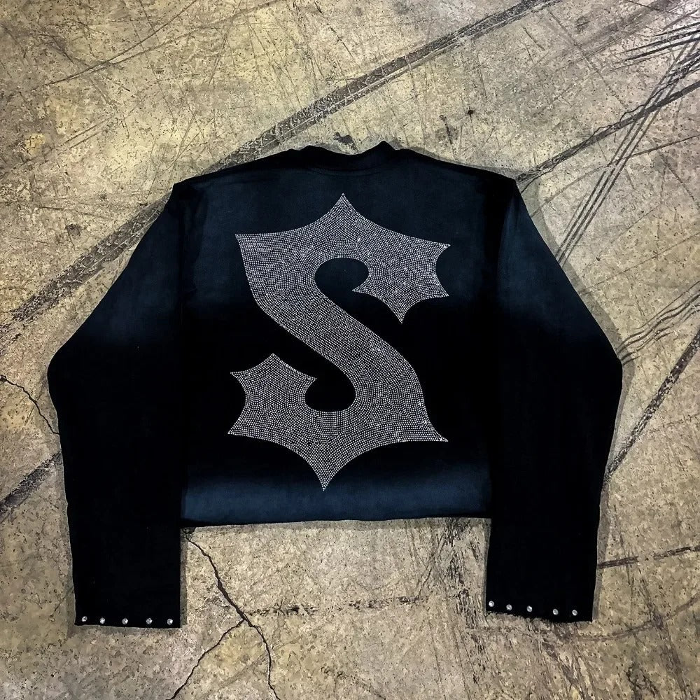 I SAINT Studded Cross Sweatshirt