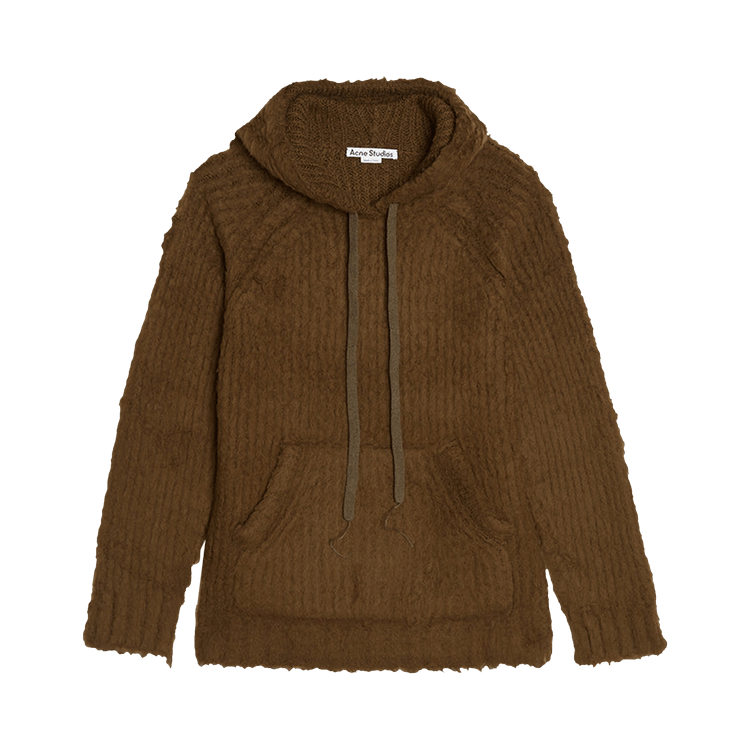 Acne Studios Fluffy Wool-Blend Hoodie 'Khaki Green'