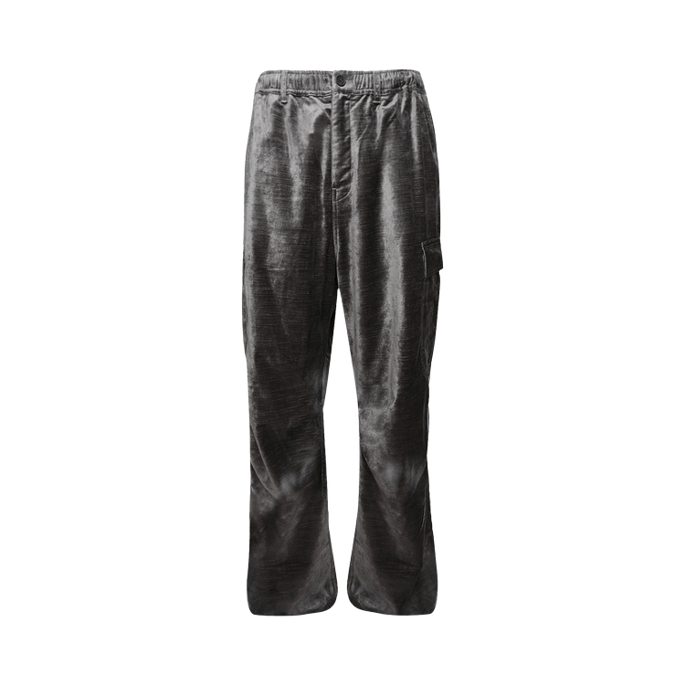 032C Lifeline Destressed Velvet Cargo Pant 'Unpolished Silver'