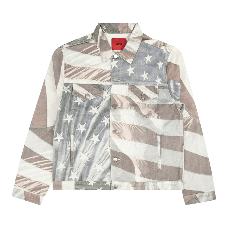 424 American Flag Denim Jacket 'Multicolor'