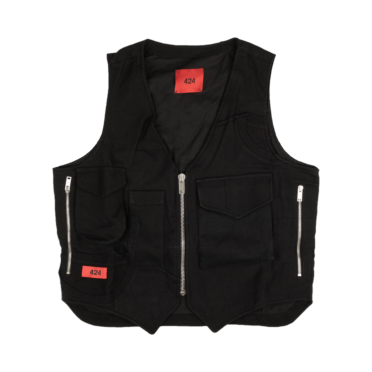 424 Logo Patch Outerwear Vest 'Black'