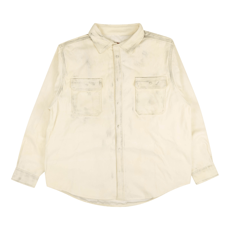 424 Leather Painted Jacket 'White'