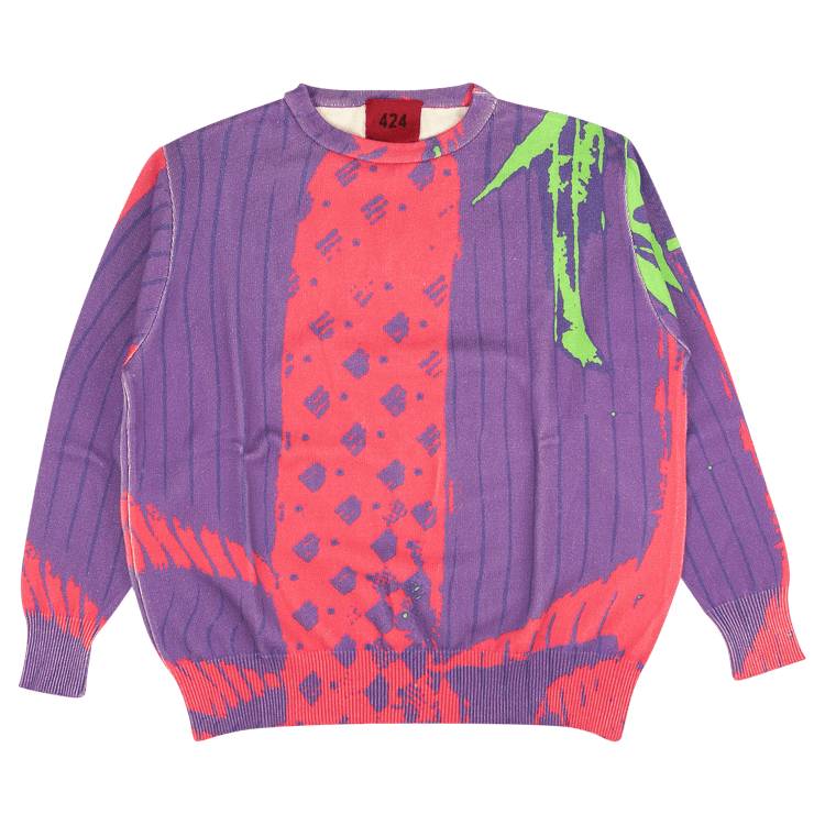 424 Business Print Crewneck 'Purple/Pink'