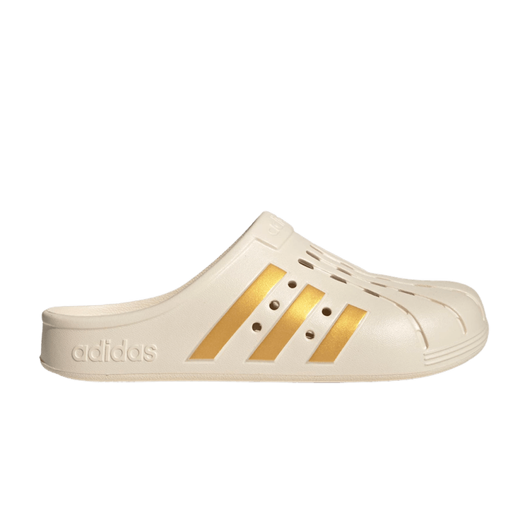 Adilette Clog 'Wonder White Gold Metallic'
