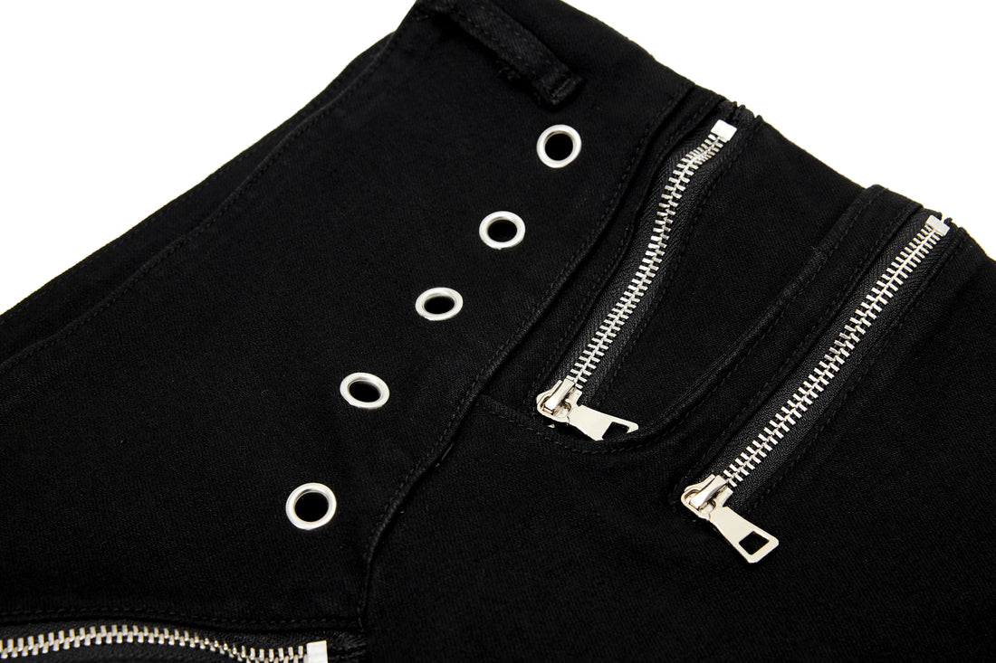 Omirad Zipper Detail Flared Pants