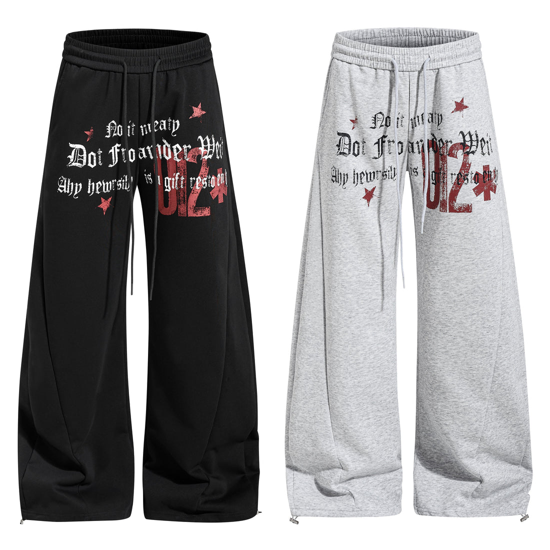 Omirad Vintage Star Wide-Leg Sweatpants