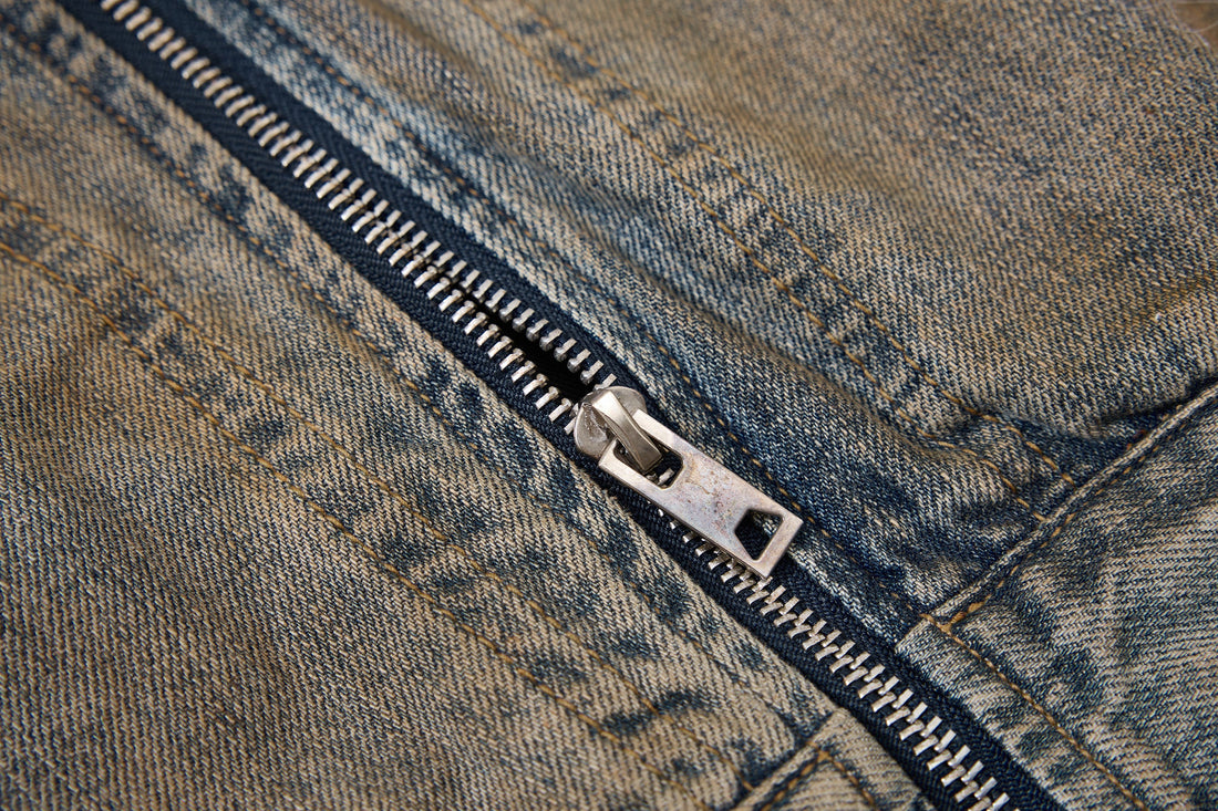 Omirad Vintage Distressed Denim Jacket