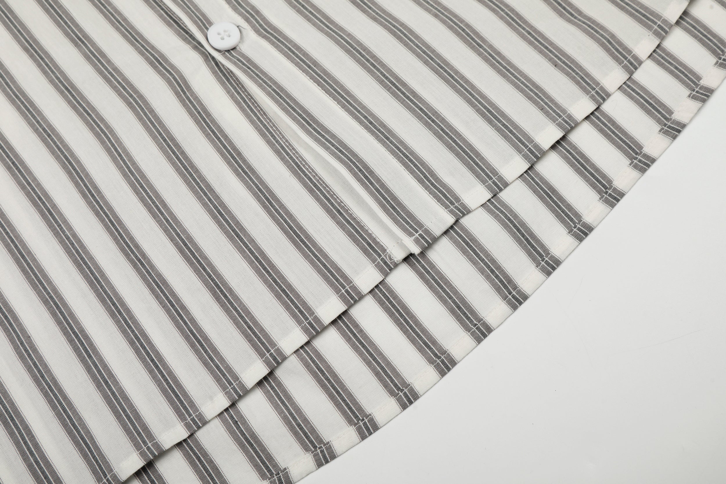 Omirad Striped Tie-Detail Button-Up Shirt