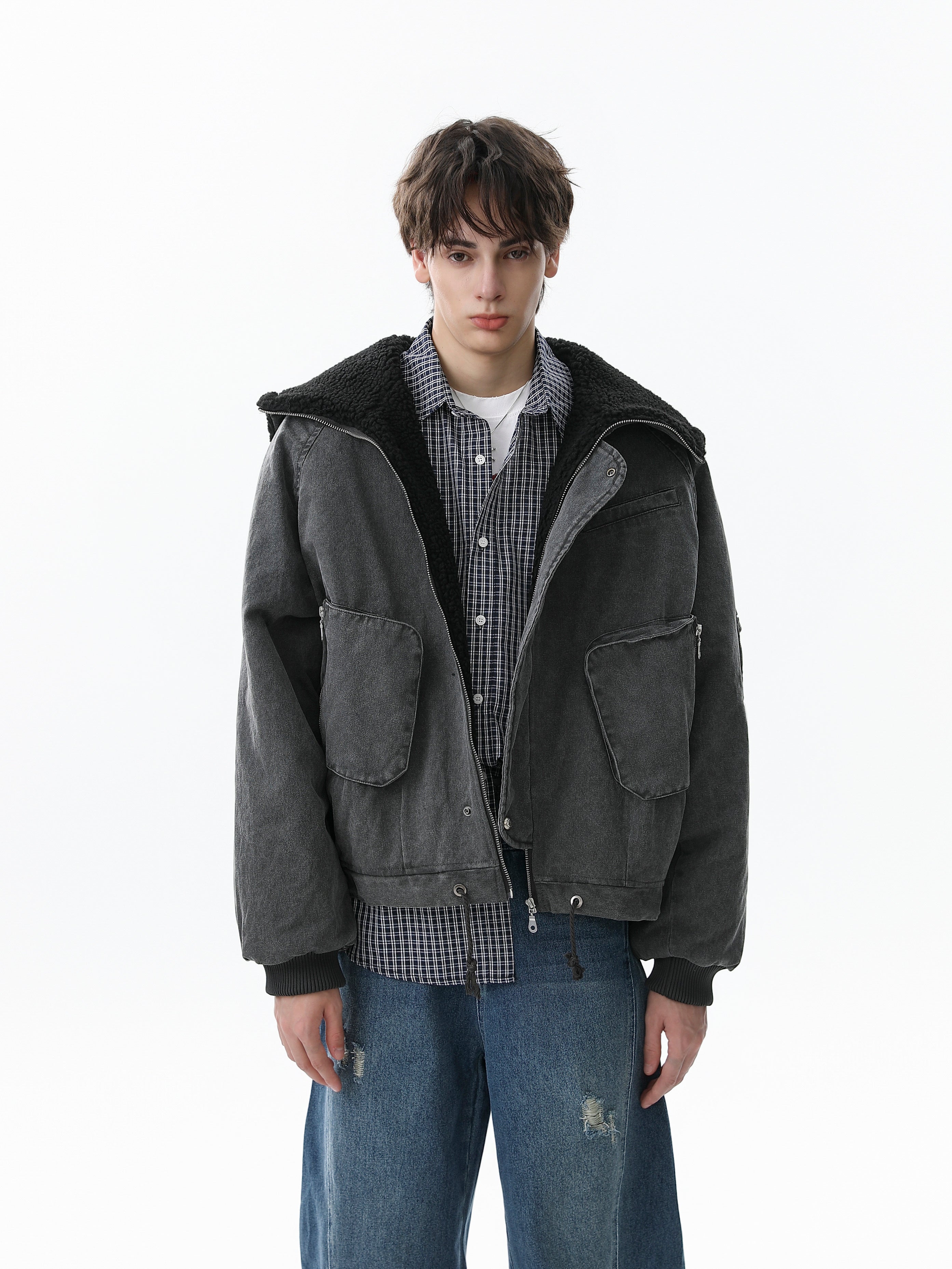 Omirad Washed Utility Hooded Jacket