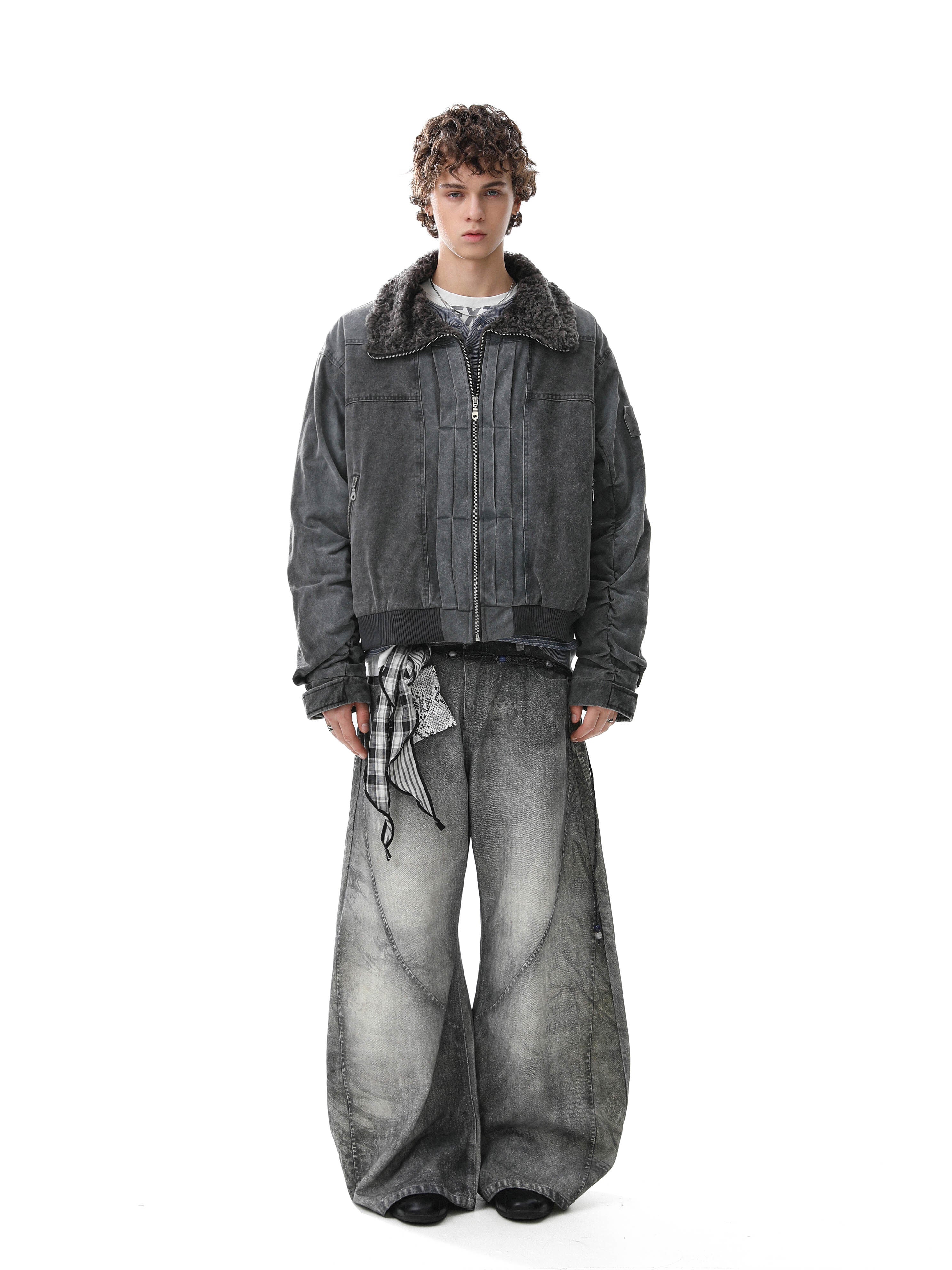 Omirad Washed Cotton Bomber Jacket