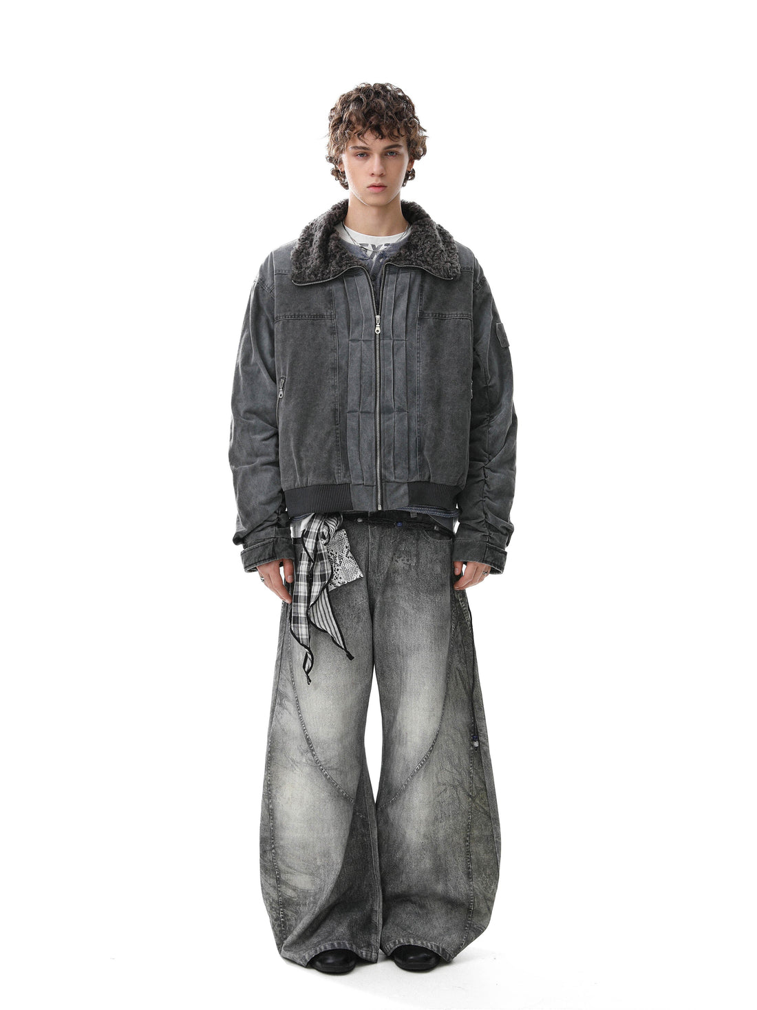 Omirad Washed Cotton Bomber Jacket