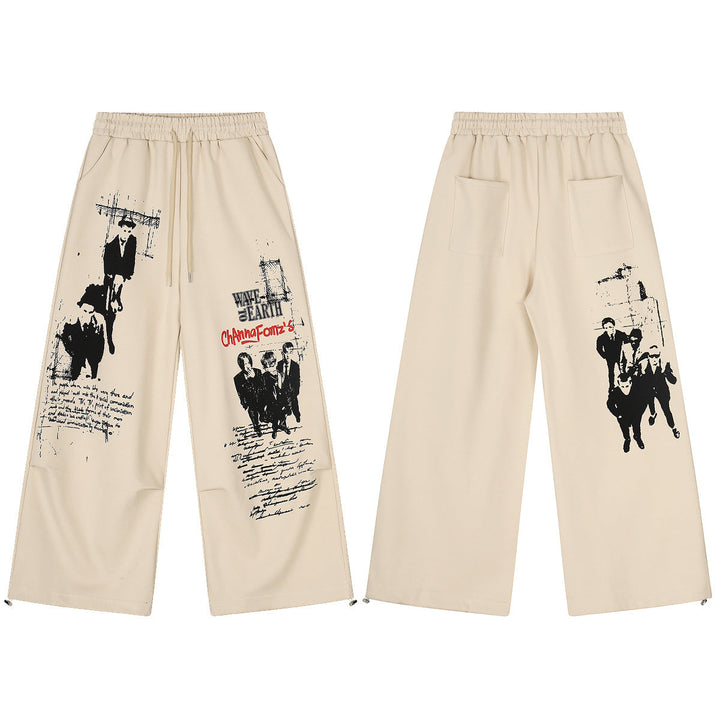 Omirad “Cinema Formz” Printed Wide-Leg Pants