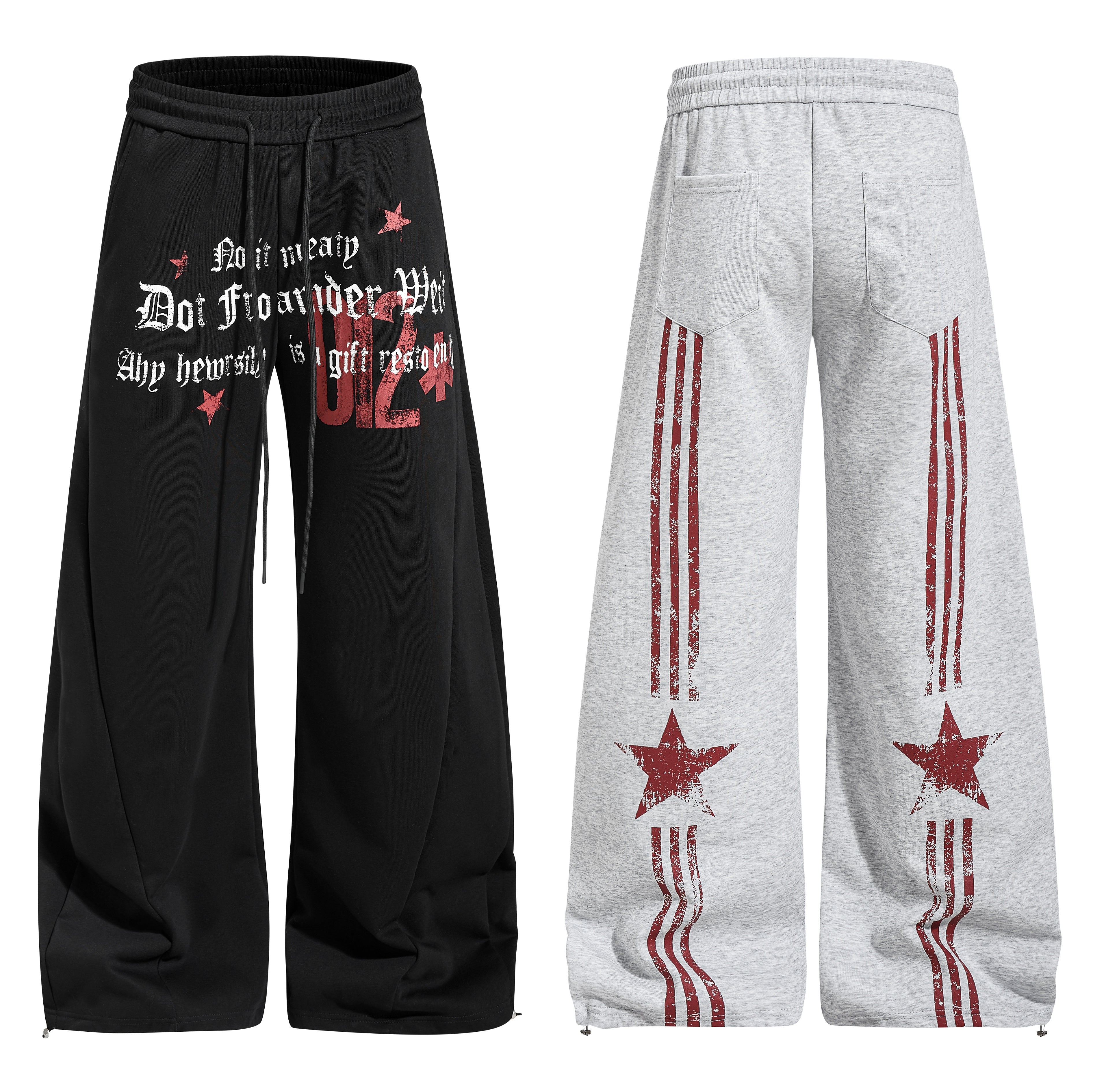 Omirad Vintage Star Wide-Leg Sweatpants