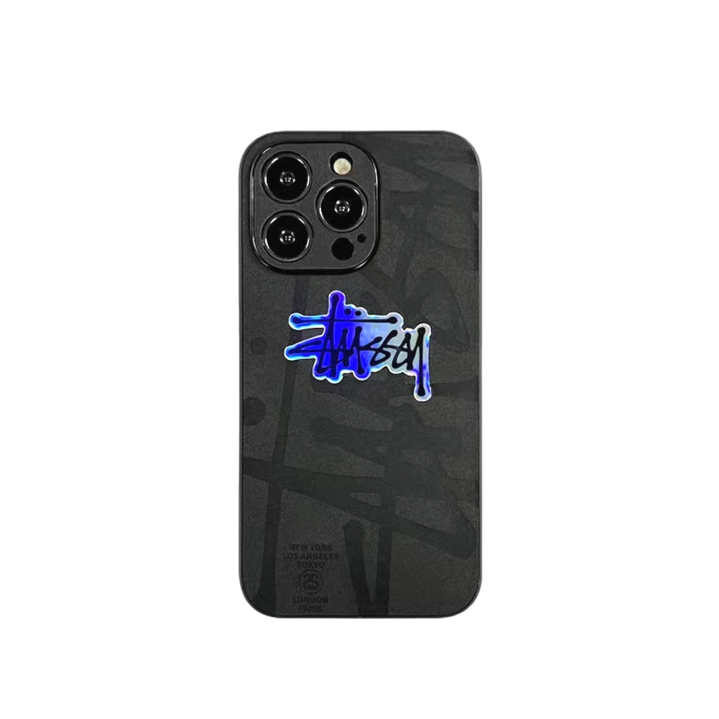 Leather Phone Case | Graffiti Black