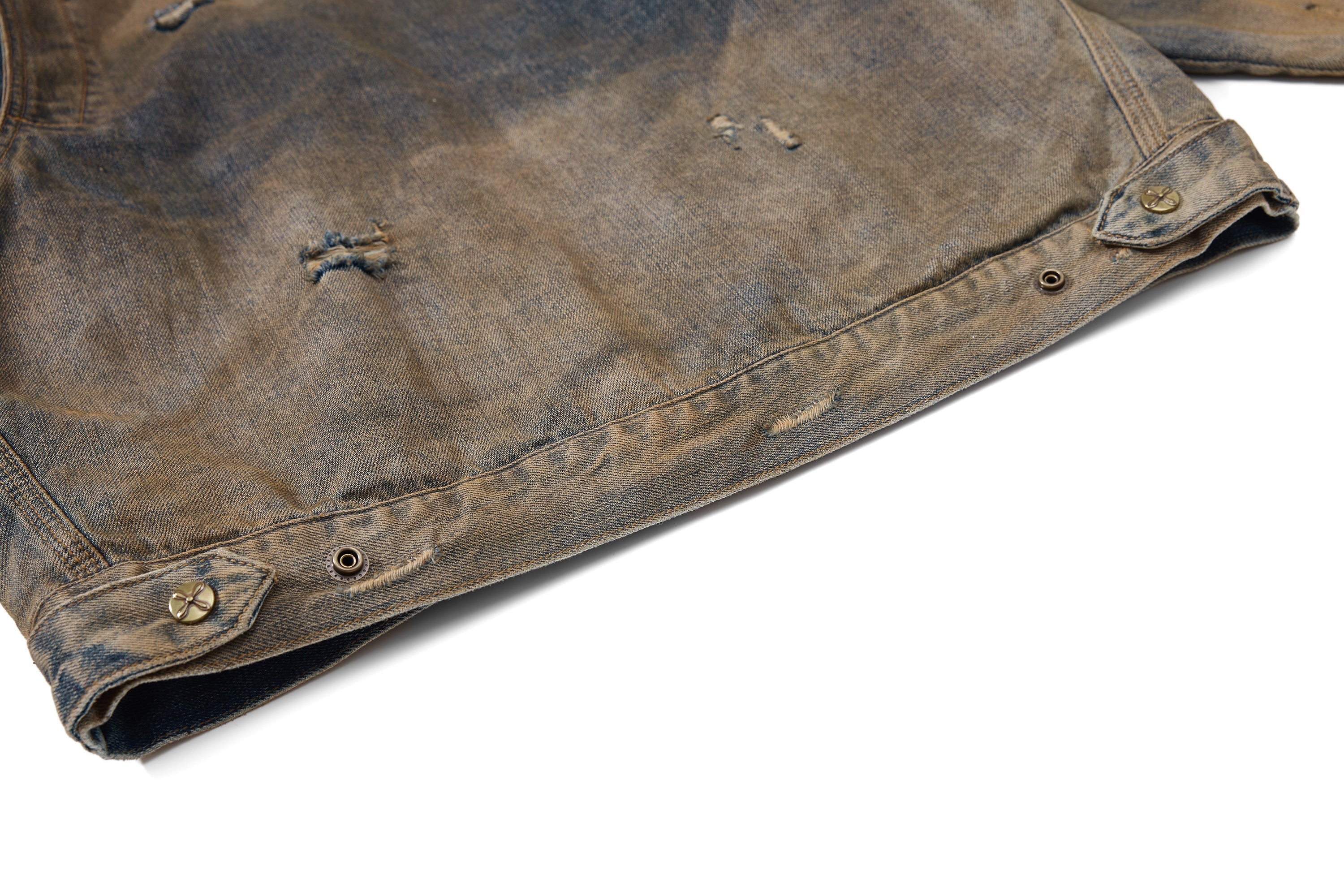 Omirad Vintage Distressed Denim Jacket