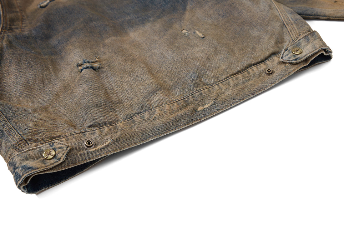 Omirad Vintage Distressed Denim Jacket