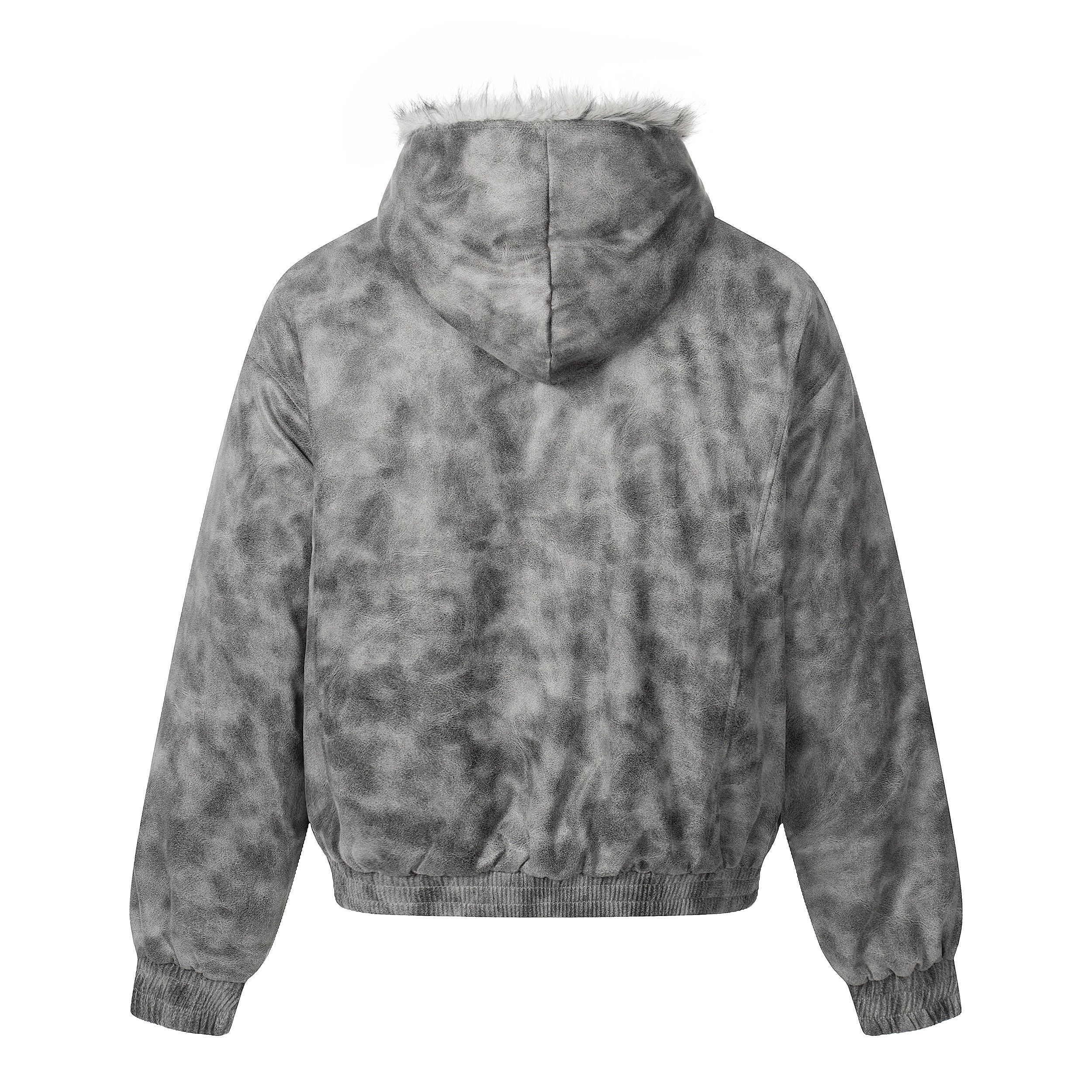Omirad Washed Faux-Fur Hooded Jacket