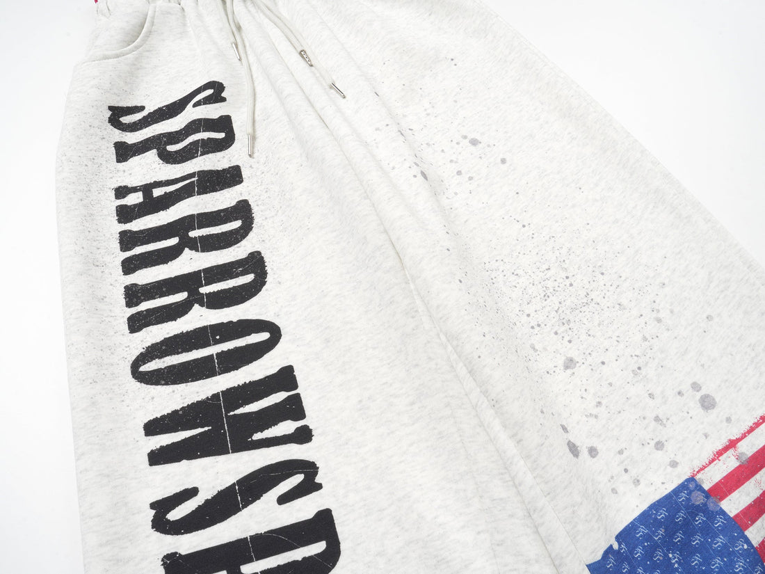 Omirad USA Flag Print Street Sweatpants