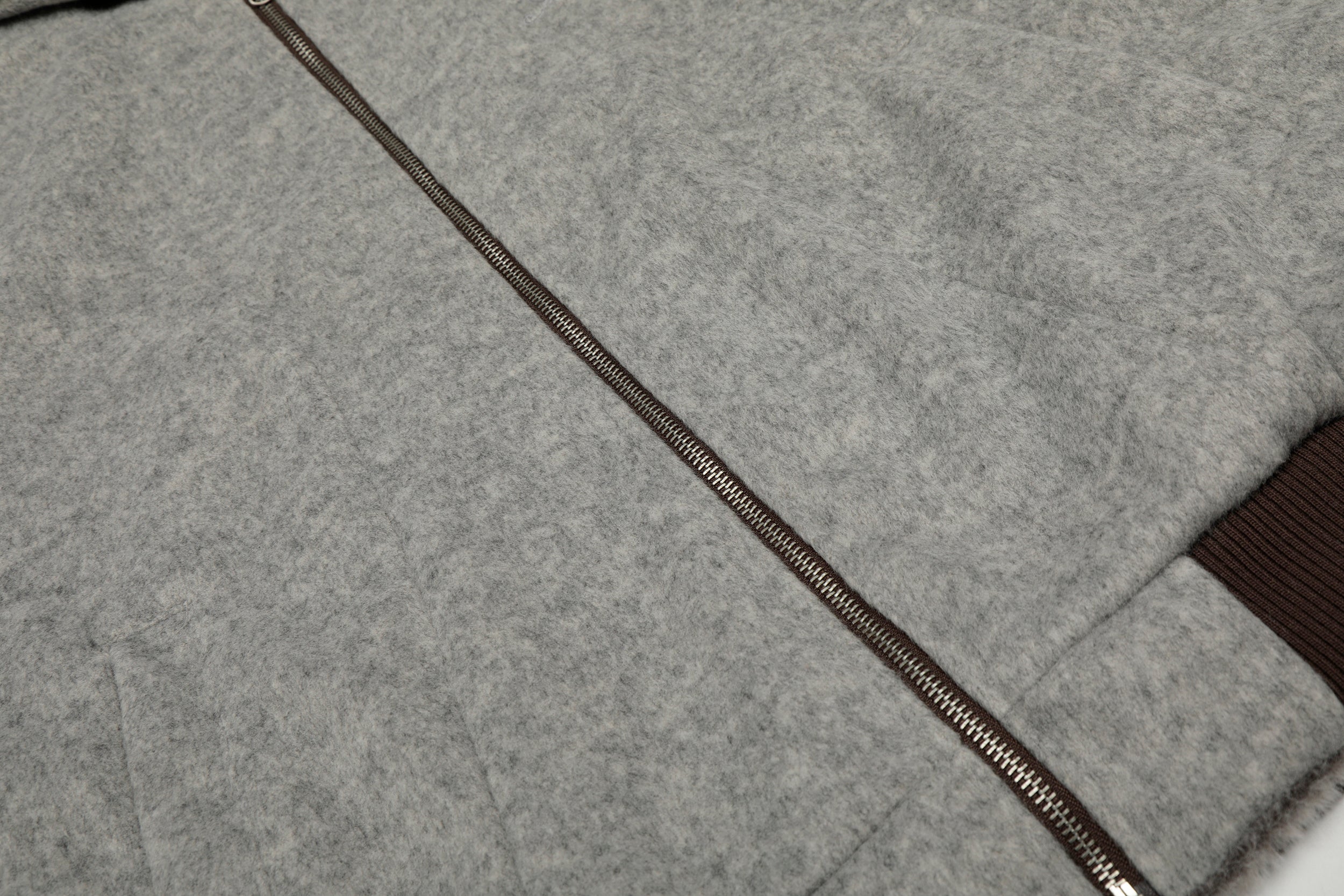 Omirad Wool Blend Fleece Hooded Bomber Jacket