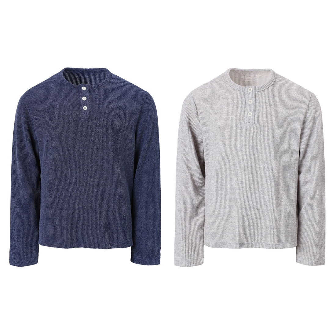 Omirad Ribbed Henley Long-Sleeve Tee