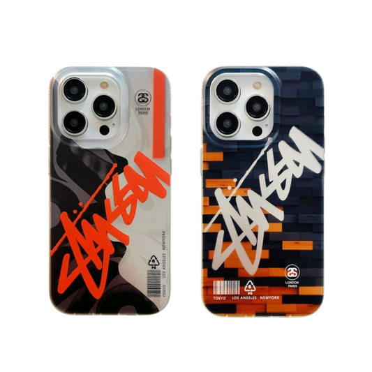 Aurora Phone Case Bundle | White Graffiti & Orange Graffiti