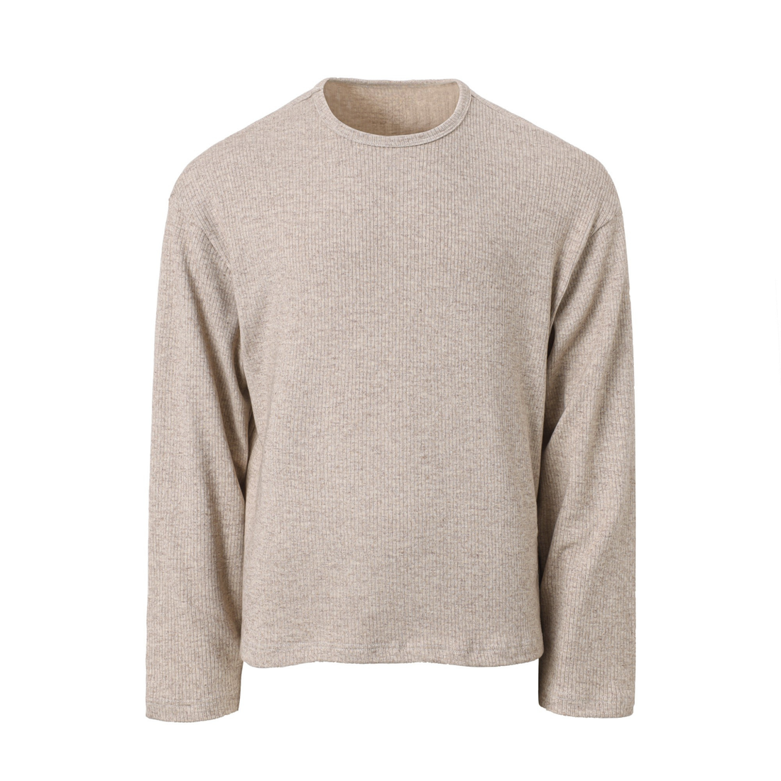 Omirad Ribbed Texture Long-Sleeve Tee
