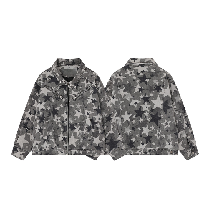 Omirad Star Pattern Denim Jacket