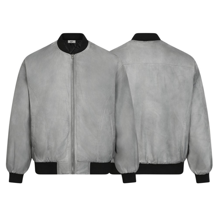 Omirad Washed Grey Bomber Jacket