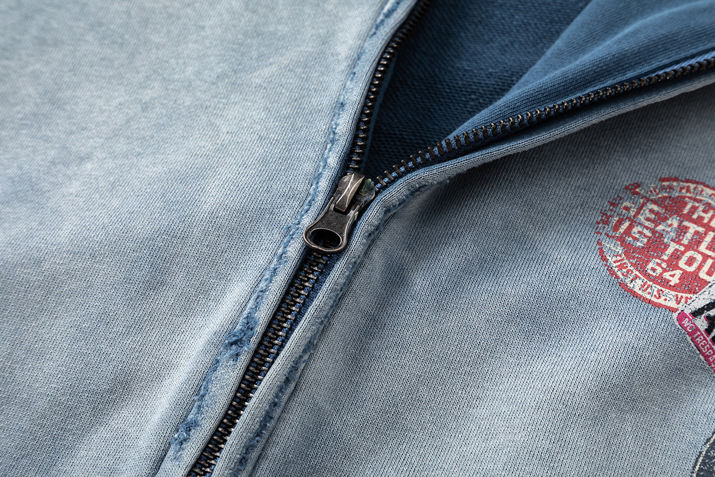 Omirad Vintage Patch Zip-Up Hoodie