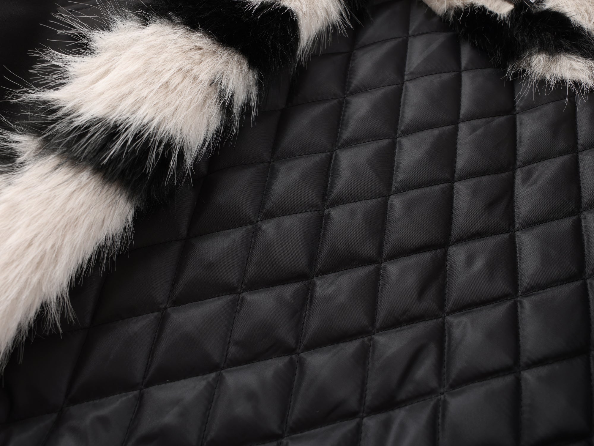 Omirad Zebra Fur-Lined Bomber Jacket