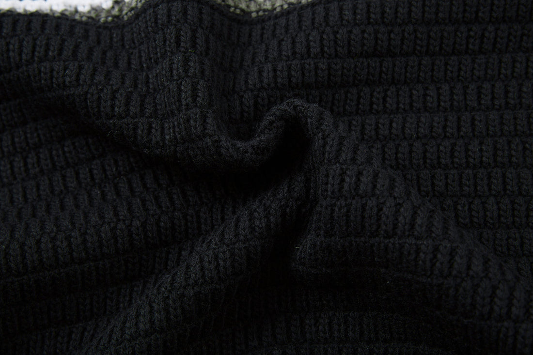 Omirad Striped Knit Polo Sweater