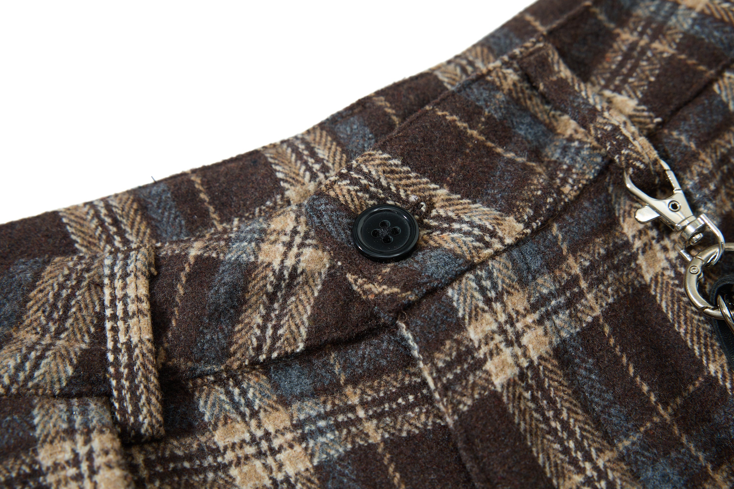 Omirad Vintage Check Wool-Blend Cargo Pants