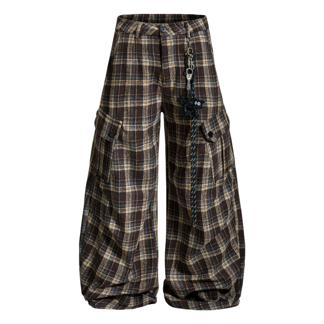 Omirad Vintage Check Wool-Blend Cargo Pants
