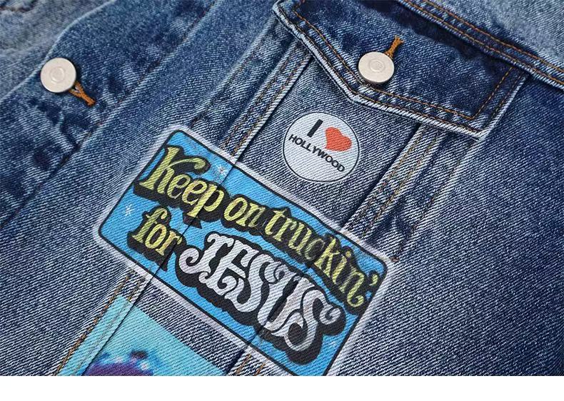 Omirad Vintage Patch Denim Jacket