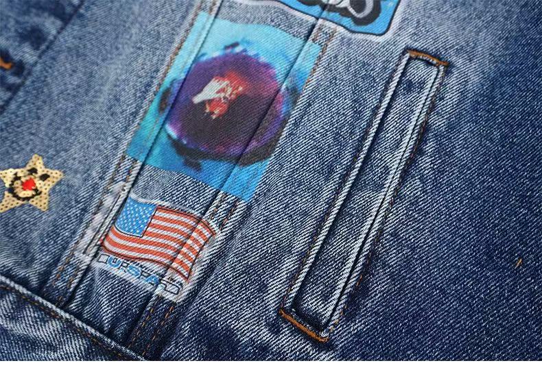 Omirad Vintage Patch Denim Jacket