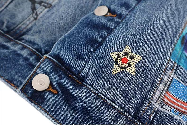 Omirad Vintage Patch Denim Jacket