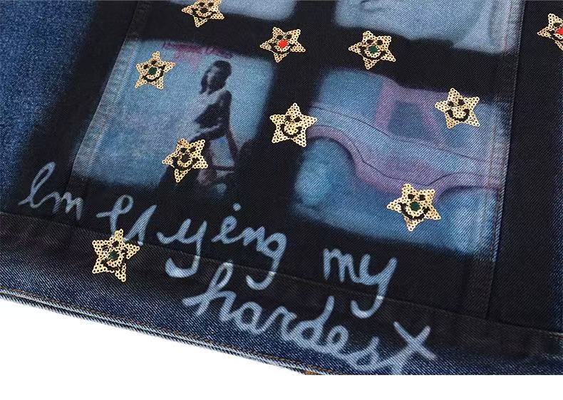 Omirad Vintage Patch Denim Jacket