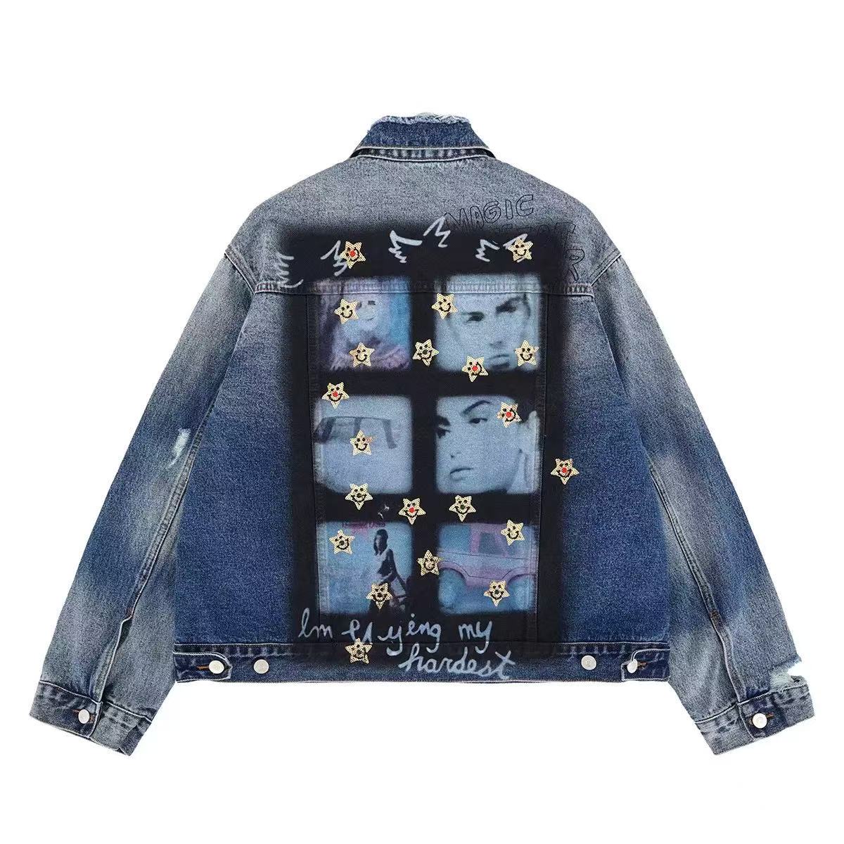 Omirad Vintage Patch Denim Jacket