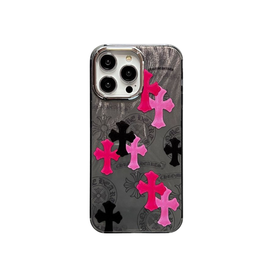 Aurora Phone Case | Crosses Pink