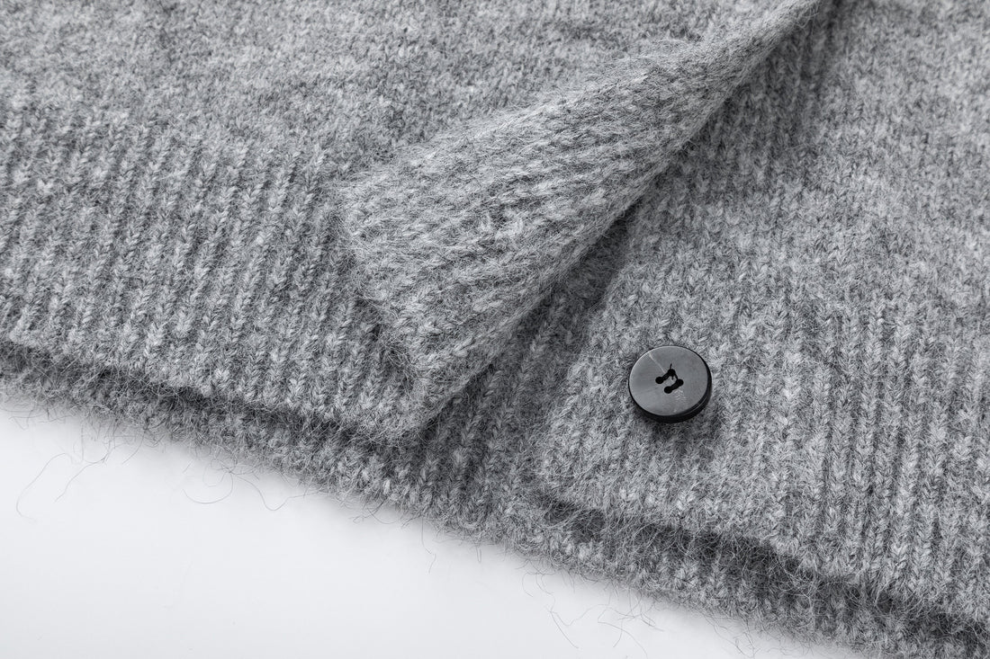 Omirad Minimal Wool Blend Knit Cardigan