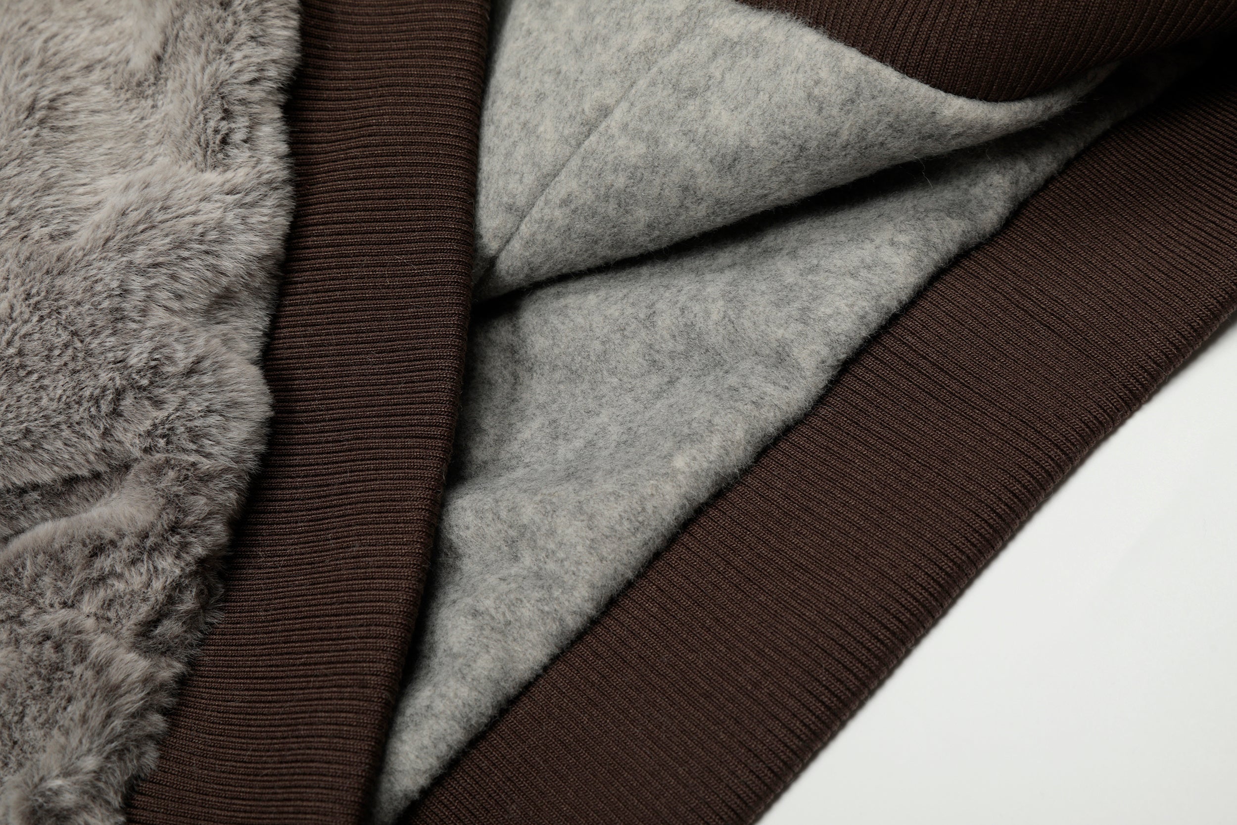 Omirad Wool Blend Fleece Hooded Bomber Jacket