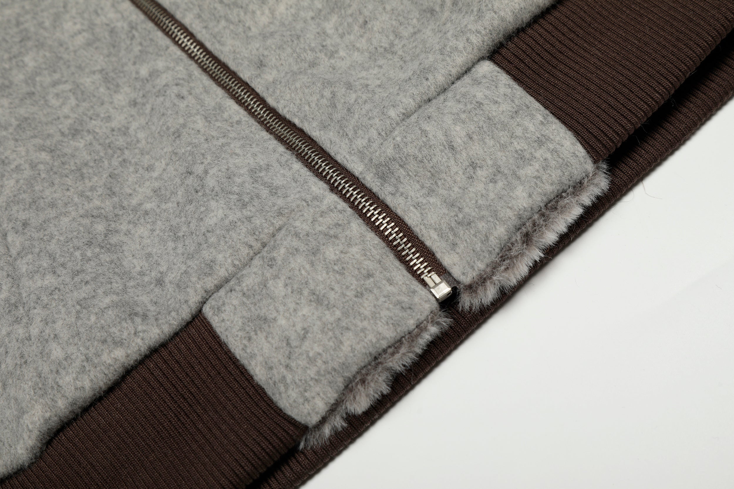 Omirad Wool Blend Fleece Hooded Bomber Jacket