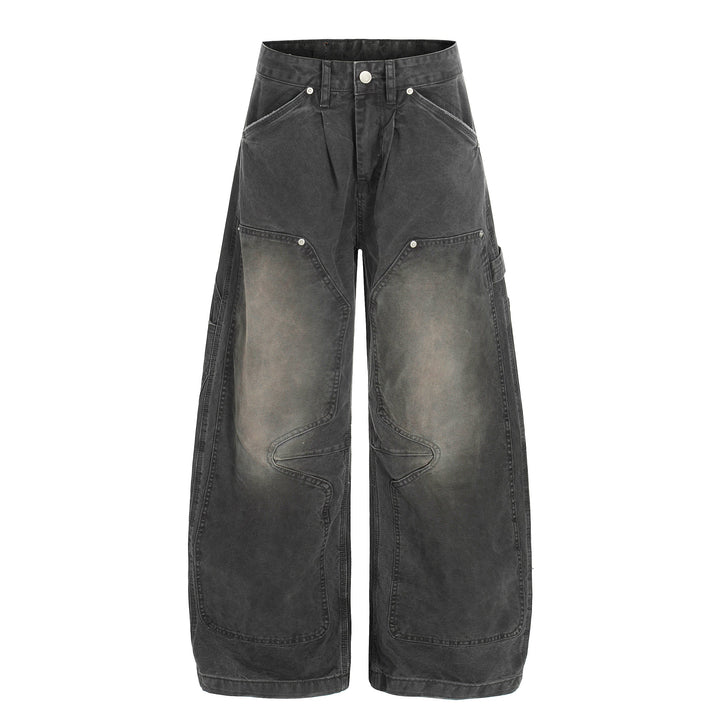 Omirad Washed Utility Wide-Leg Denim Pants