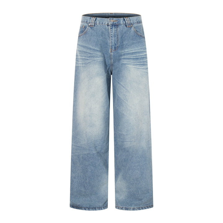 Omirad Washed Wide-Leg Denim Pants