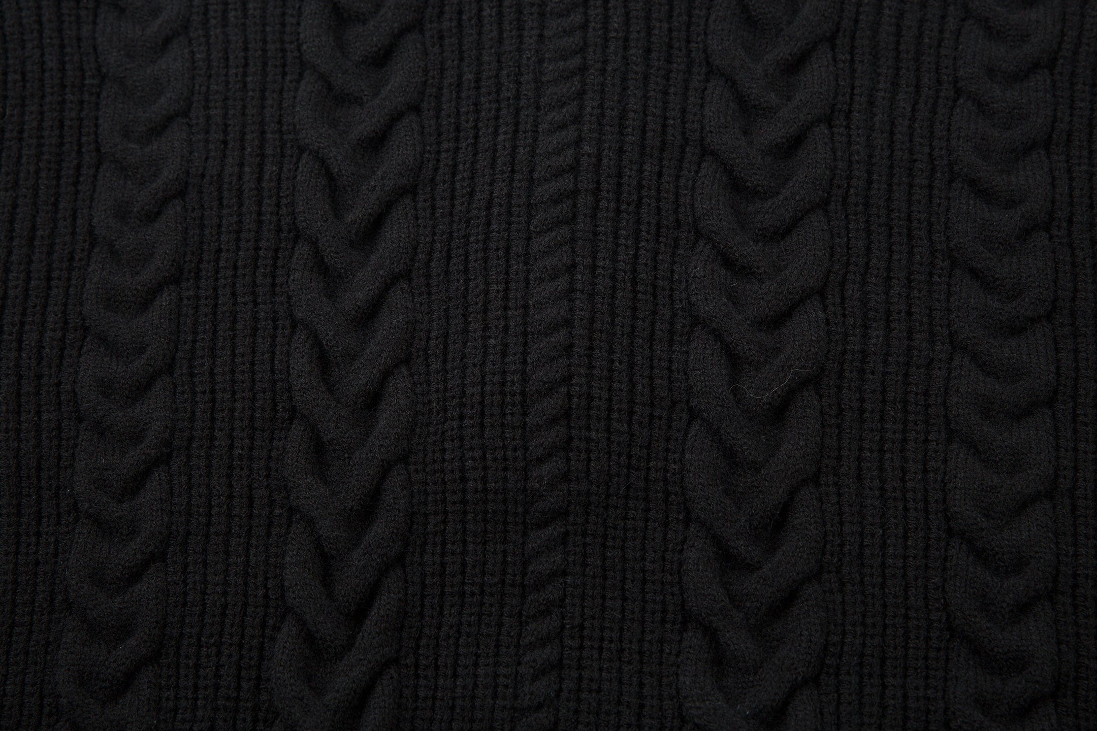 Omirad Vintage Cable Knit Polo Sweater